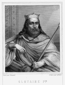 Portrait de Clotaire I (497 - 561), Roi de Neustrie et Roi des Francs - dans « Histoire des Français » par Lavallée, gravure, sd. - Unknown artist