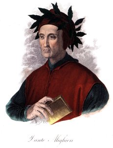 Portrait de Dante (1265-1321), poète italien, gravure XIXe siècle - Unknown artist
