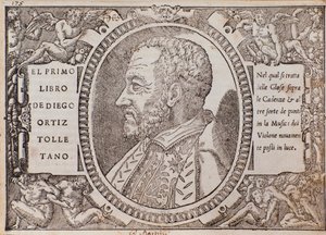 Portrait de Diego Ortiz Tolletano (Toledano) (gravure sur bois)