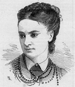 Portrait de Dinah Félix (Dinah-Félix), comédienne française, membre de la Comédie-Française de 1862 à 1882. Gravure dans « Le Monde Illustré » n°1168 du 16 août - Unknown artist