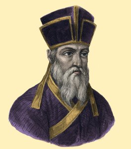 Portrait du Père Matteo Ricci (1552-1610), jésuite italien, fondateur de la mission catholique en Chine (gravure du 19ème siècle)