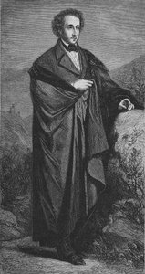 Portrait de Felix Mendelssohn-Bartholdy (1809-1847) compositeur allemand par Hamman - Unknown artist