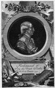 Portrait de Ferdinand Ier des Deux-Siciles (ou Ferdinand IV de Naples) (1751-1825) - Gravure du 19ème siècle - Unknown artist