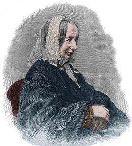 Portrait de Fredrika Bremer (1801-65) (gravure) écrivaine suédoise et militante féministe - Unknown artist
