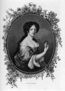 Portrait de Gabrielle de Rochechouart de Mortemart, Marquise de Thianges (1633-1693), aristocrate française - Gravure de 1862 dans Les Reines du Monde par nos premiers écrivains. Livre publié sous la direction de J. G. D. ARMENGAUD - Unknown artist