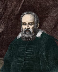 Portrait de Galilée (1564 - 1642). Gravure du 19e siècle.