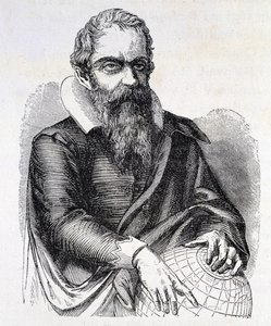 Portrait de Galilée (1564 - 1642), gravure du 19e siècle