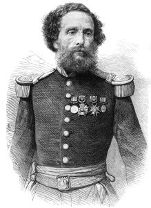 Portrait du général Juan Antonio Pezet (1809-1879) président de la République du Pérou. Gravure dans « L