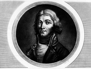 Portrait du Général Louis Lazare Hoche (1768-1797). Gravure dans "Collection complète des tableaux historiques de la Révolution française, en trois volumes." 1804 - Unknown artist