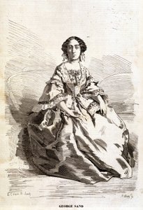 Portrait de George Sand (Aurore Dupin, Baronne Dudevant) (1804-1876) - Unknown artist