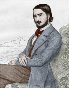 Portrait de Georges (Georg) Herwegh (1817-1875), poète allemand, d