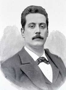 Portrait de Giacomo Puccini, compositeur italien (1858-1924), gravure XIXe siècle - Unknown artist
