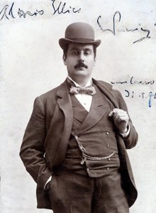 Portrait de Giacomo Puccini en 1896 (1858-1924), compositeur italien