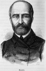 Portrait de Giuseppe Mazzini, patriote et révolutionnaire italien (1805 ou 1808 - 1872) - Unknown artist