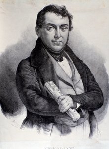 Portrait de Giuseppe Saverio Mercadante (lithographie)