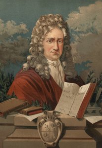 Portrait de Gottfried Wilhelm Leibniz (1646 - 1716) de « La Ciencia y sus Hombres » par Louis Figuier. Barcelone 1881 - Unknown artist