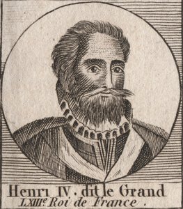 Portrait de Henri IV (1553-1610), roi de France - gravure de « Instruction sur l