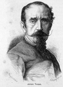 Portrait de Horace Vernet (1789-1863), peintre et caricaturiste français, fervent bonapartiste, devenu peintre officiel de Napoléon III - Unknown artist
