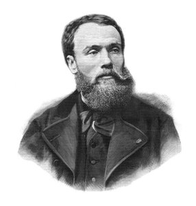 Portrait de Jean-Paul Laurens (1838-1921) peintre et sculpteur français - Gravure de 1891