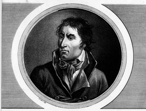 Portrait de Jean Baptiste Carrier (1756 - 1794), homme politique français. Gravure dans « Collection complète des tableaux historiques de la Révolution française, en trois volumes. » 1804
