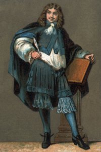 Portrait de Jean Baptiste Poquelin dit Molière (1622-1673) Chromolithographie vers 1890. - Unknown artist