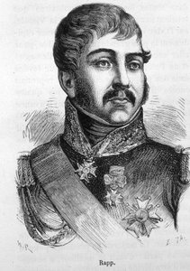 Portrait de Jean Rapp (1772 - 1821). Gravure de la fin du 19ème siècle dans « Histoire de France » de H. Martin.