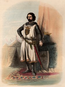 Portrait de Jean Ier de Brabant, dit le Victorieux (1253-1294), duc de Brabant de 1267 à 1294 et duc de Limbourg de 1288 à 1294. Gravure de 1868 dans « Histoire de Belgique depuis les temps primitifs jusqu