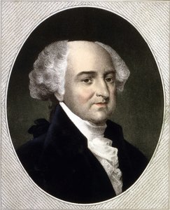 Portrait de John Adams (1735 - 1826), 2e président des États-Unis (1797 - 1801). Gravure sd. 19e siècle