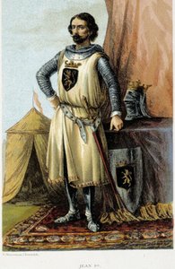 Portrait de Jean Ier, dit le Victorieux (1268-1294), Duc de Brabant. Chromolithographie du 19ème siècle - Unknown artist