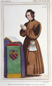 Portrait de Jean Juvénal des Ursins : De son vrai nom Jouvenel. Né en 1388 (Paris), mort en 1473 (Reims, Marne) à l