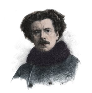 Portrait de Joseph Auguste Maurice Rollinat (1846-1903) poète anglais - gravure - Unknown artist