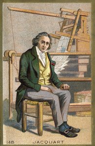 Portrait de Joseph Marie Jacquard (1752-1834), mécanicien français devant son métier à tisser automatique. - Unknown artist