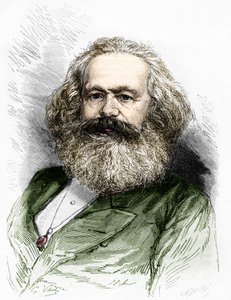 Portrait de Karl Marx (1818-1883), théoricien du socialisme et révolutionnaire allemand - Unknown artist
