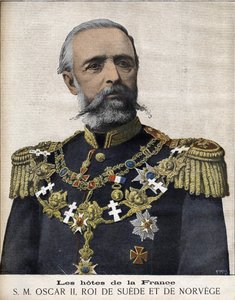 Portrait du roi Oscar II. Roi de Suède et de Norvège. 1829-1907.