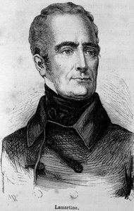 Portrait de Lamartine, poète français (1790 - 1869)