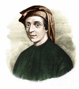 Portrait de Leonardo Fibonacci (1170-1245). (Leonard de Pise). Mathématicien italien. - Unknown artist