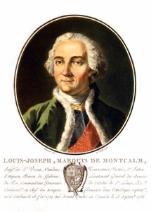 Portrait de Louis-Joseph, Marquis de Montcalm de Saint-Véran (1712-1759). Général français, il est mort en essayant de défendre Québec contre les Anglais. Gravure du XIXe siècle.