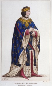 Portrait de Louis Ier de Bourbon le Boiteux (1279-1342) Comte de Clermont (1310), Duc de Bourbonnais, Comte de La Marche et de Castres (1327). Gravure de 1830 - Unknown artist