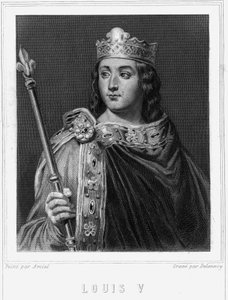 Portrait de Louis V le Fainéant (967 - 987), roi de France - dans « Histoire des Français » par Lavallée, gravure, sd - Unknown artist