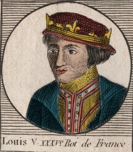 Portrait de Louis V le Fainéant (967-987), roi de France