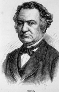 Portrait de Louis Veuillot, journaliste catholique français (1813-1883), collaborateur et rédacteur de "L