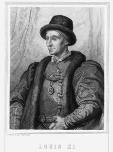 Portrait de Louis XI (1423 - 1483), Roi de France - dans “Histoire des Français” par Lavallée, gravure - Unknown artist