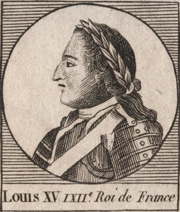 Portrait de Louis XV (1710-1774) dit le Bien-Aimé, roi de France - gravure de « Instruction sur l