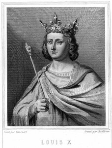 Portrait de Louis X le Hutin (1289 - 1316), Roi de France - dans « Histoire des Français » par Lavallée, gravure, sd. - Unknown artist