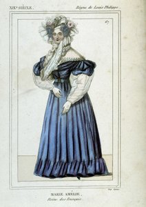 Portrait de Marie Amélie de Bourbon (1782 - 1866), reine des Français, épouse de Louis Philippe Ier. - Unknown artist