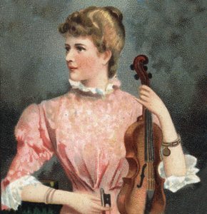 Portrait de Marie Soldat (1863-1955), violoniste. - Unknown artist