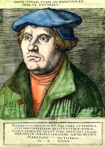 Portrait de Martin Luther, réformateur religieux allemand - Unknown artist