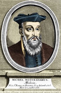 Portrait de Michel Nostradamus, médecin et astrologue, né à Saint-Rémy-de-Provence le 14/12/1503 et mort le 02/07/1566 - Unknown artist