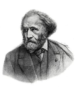 Portrait de Paul Chenavard (1807-1895), peintre français - gravure de 1895 - Unknown artist