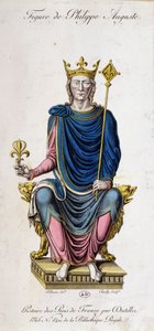 Portrait de Philippe Auguste sur son trône - d